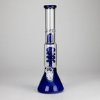 13" Color Accented Glass Water Bong with Coil Percolator & Splash Guard