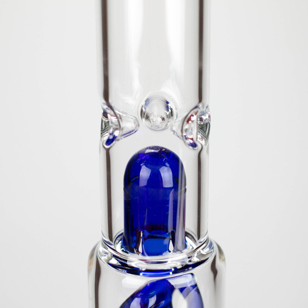 13" Color Accented Glass Water Bong with Coil Percolator & Splash Guard