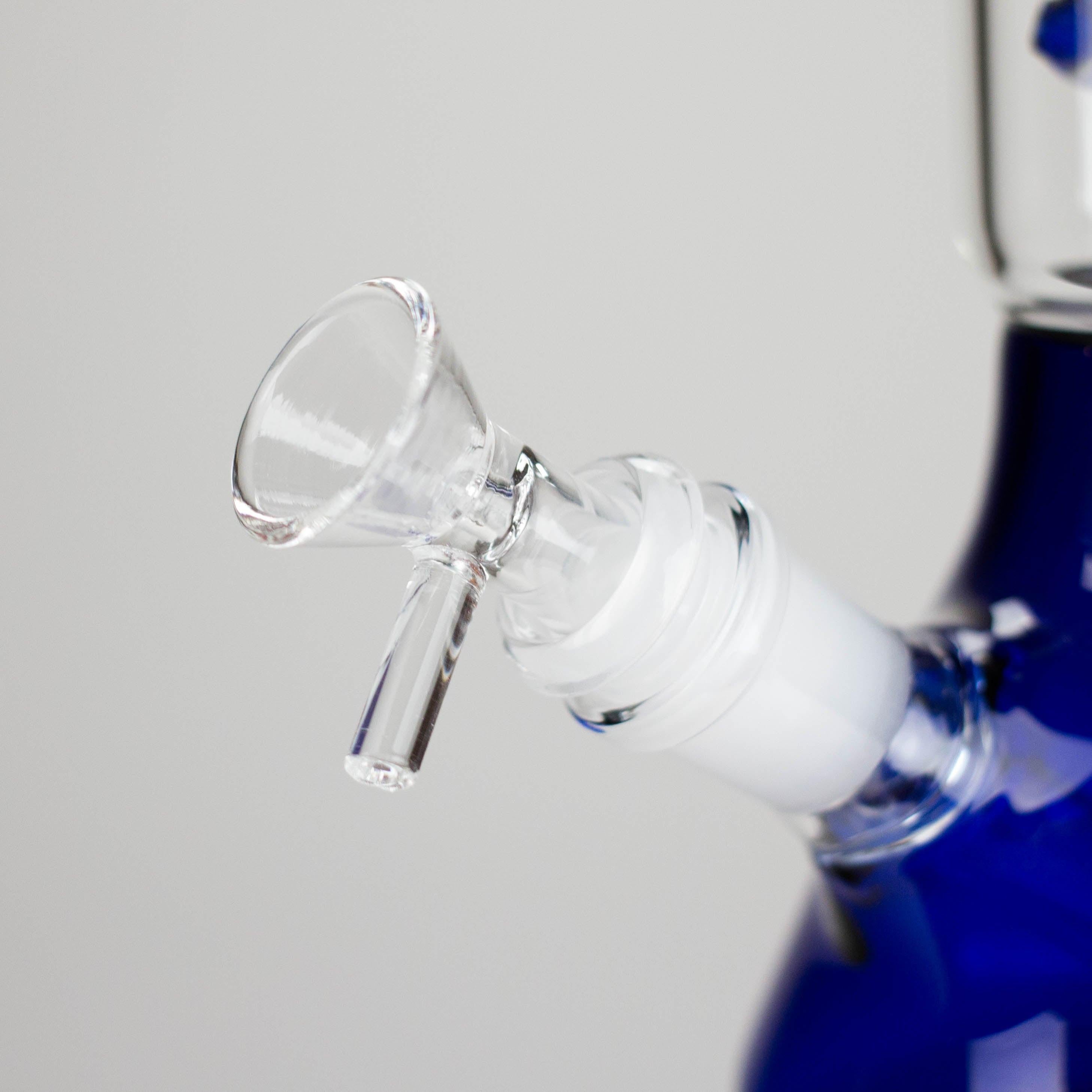 13" Color Accented Glass Water Bong with Coil Percolator & Splash Guard