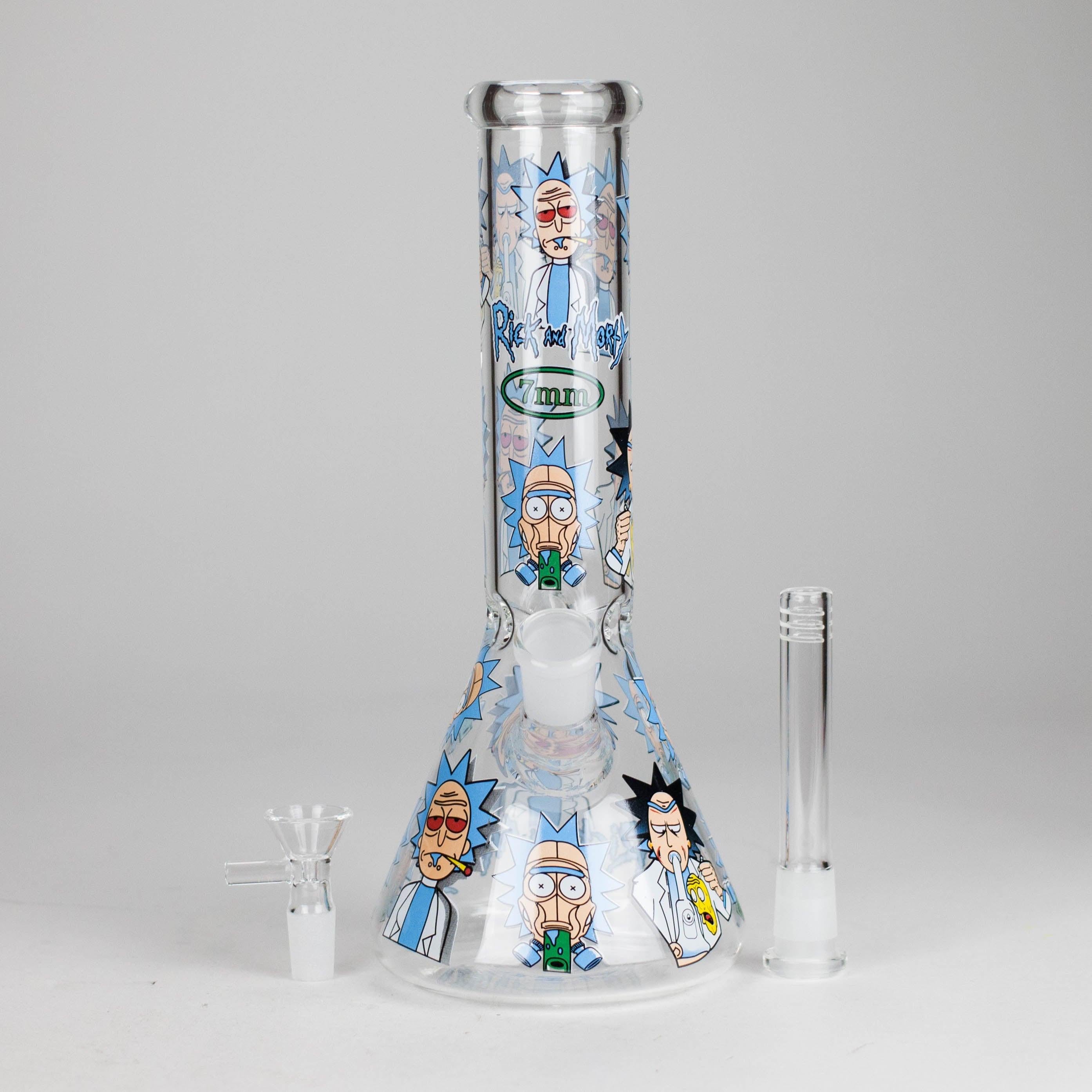 10" Cartoon Glass Bong – Fun & Functional Smoking Piece
