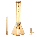 Fortune | Electroplated 14" 7mm Pyramid Base Glass Beaker Bong