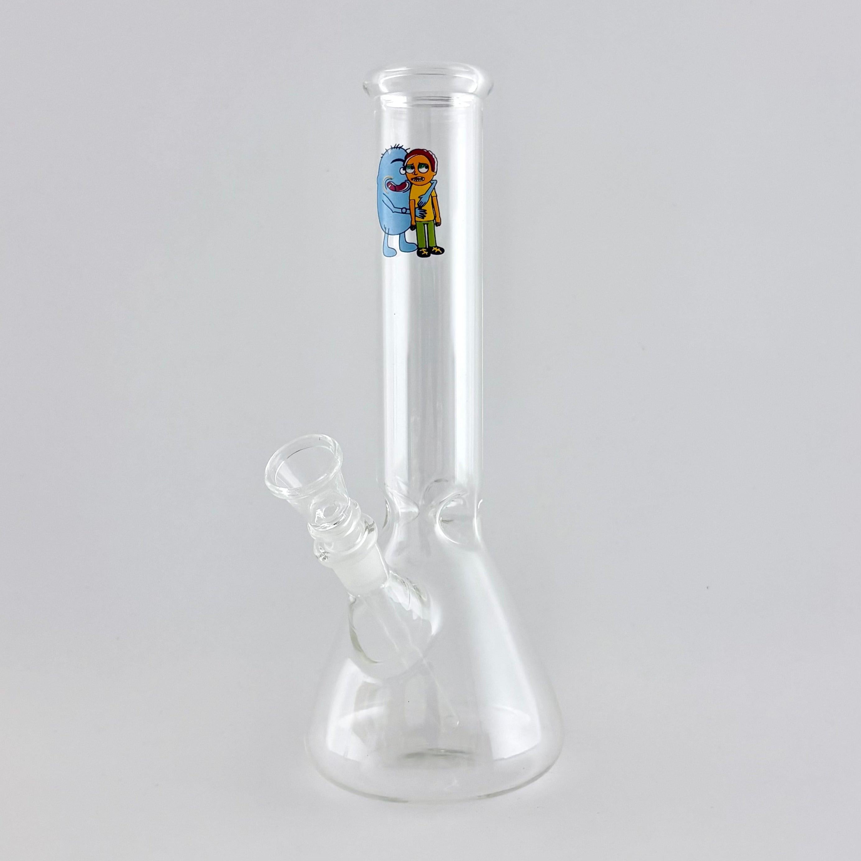 10" Cartoon Glass Beaker Bong