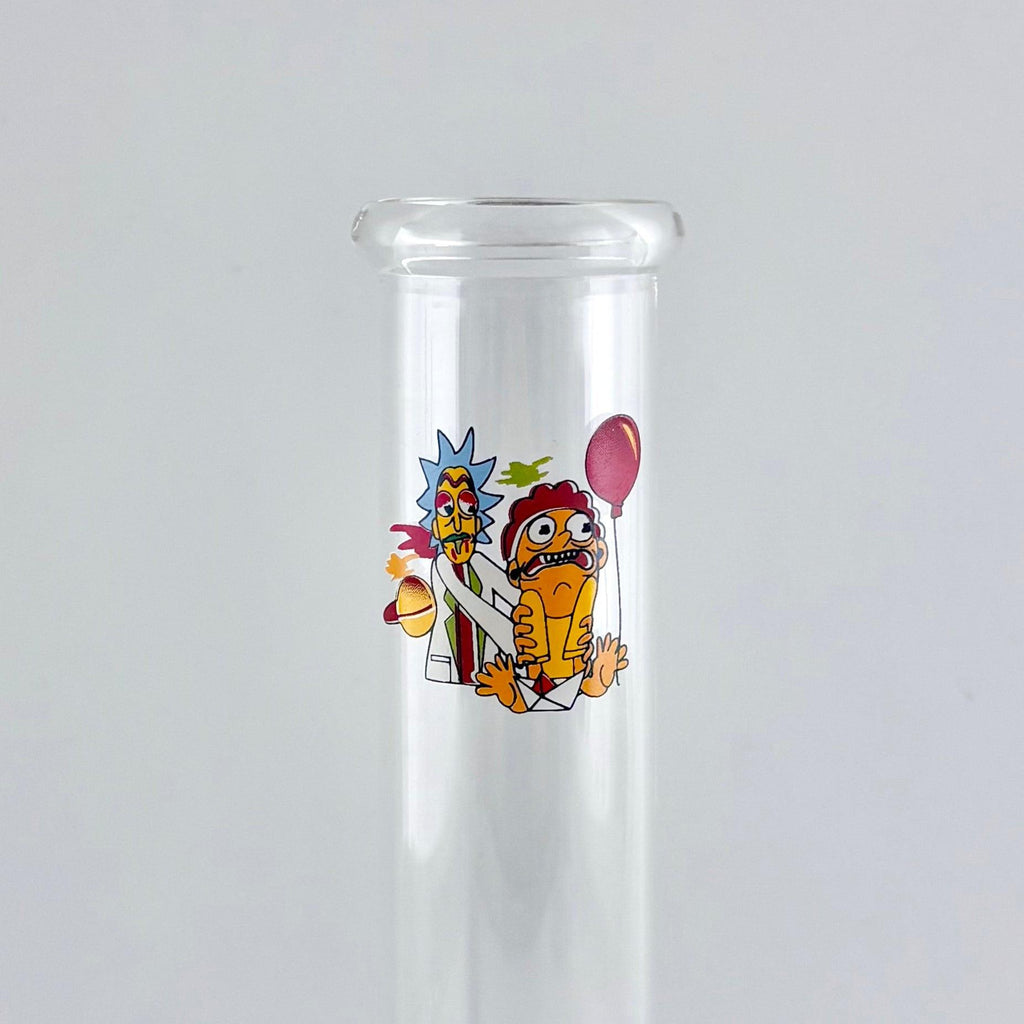 10" Cartoon Glass Beaker Bong