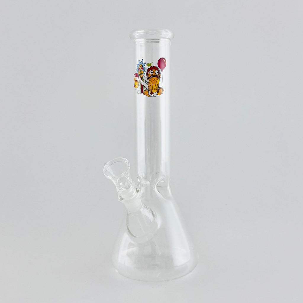 10" Cartoon Glass Beaker Bong