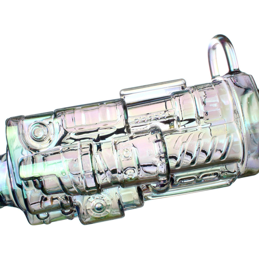Fortune | 24" Electroplated Gatling Gun Glass Bong with Hardwood Stand