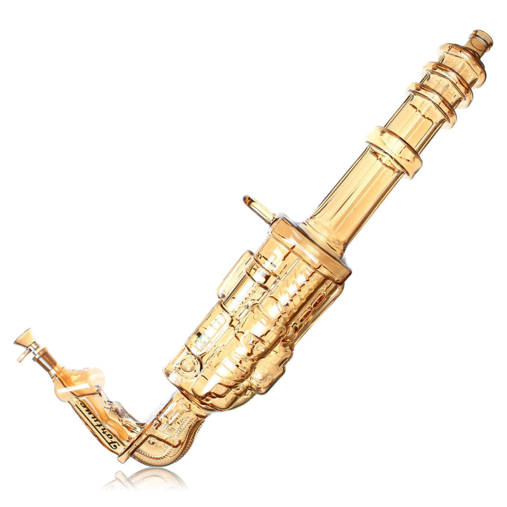 Fortune | 24" Electroplated Gatling Gun Glass Bong with Hardwood Stand