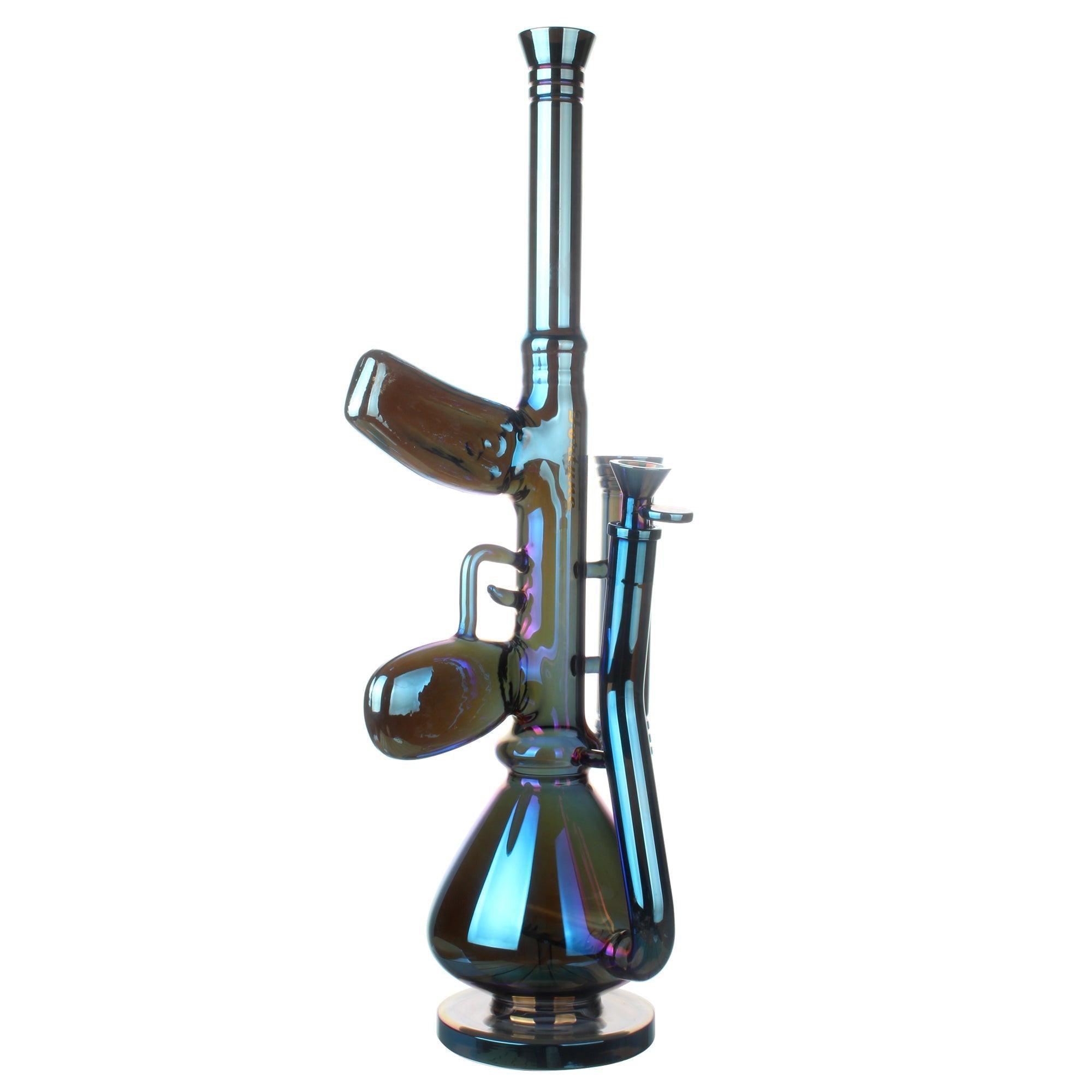 Fortune | 18" AK-47 Style Electroplated Glass Bong