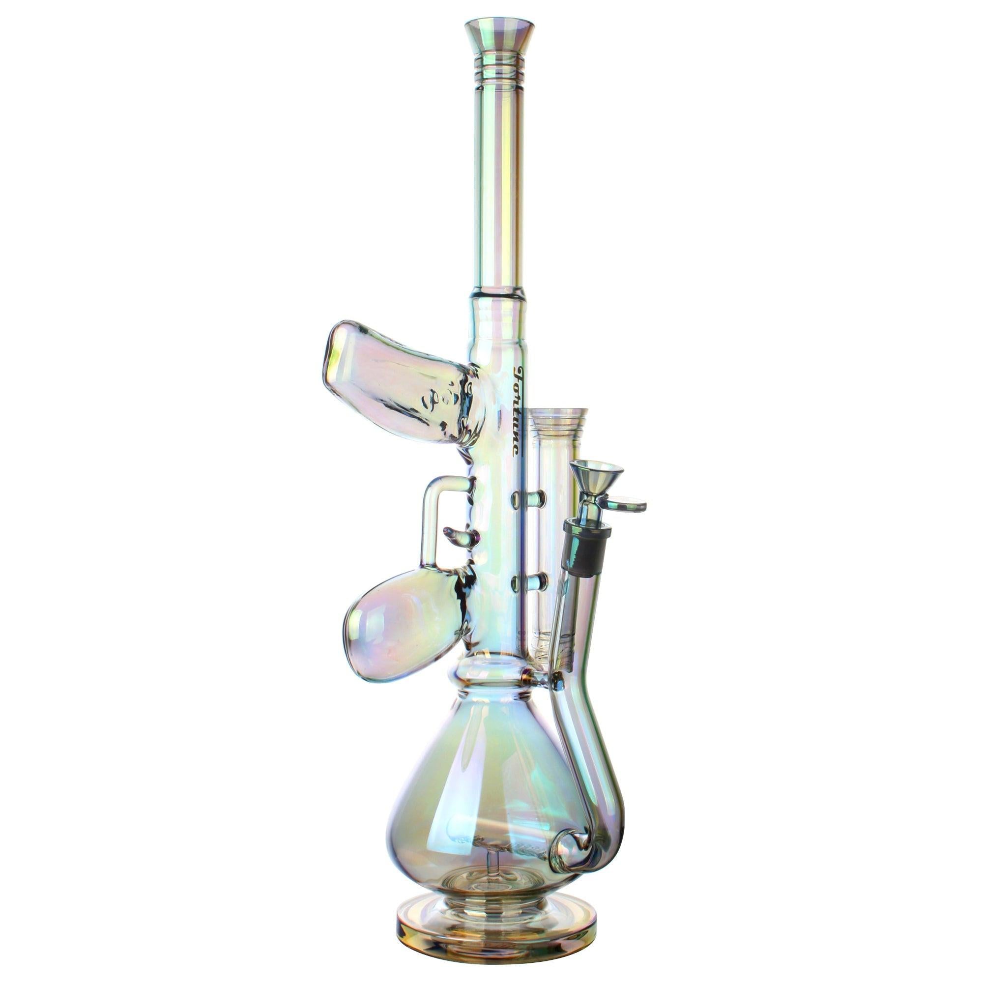 Fortune | 18" AK-47 Style Electroplated Glass Bong Main image