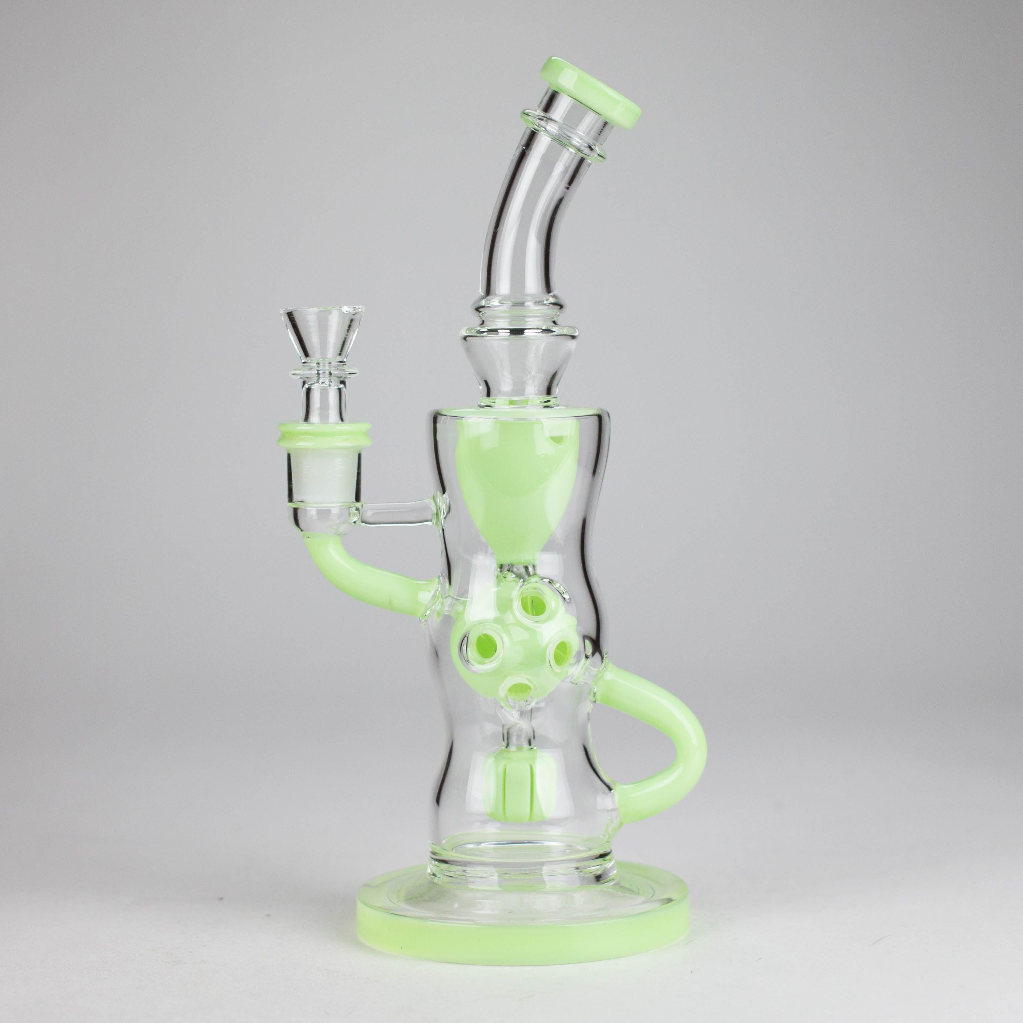 9" Fab Klein Recycler – Premium Glass Rig with Matrix Perc for Superior Filtration