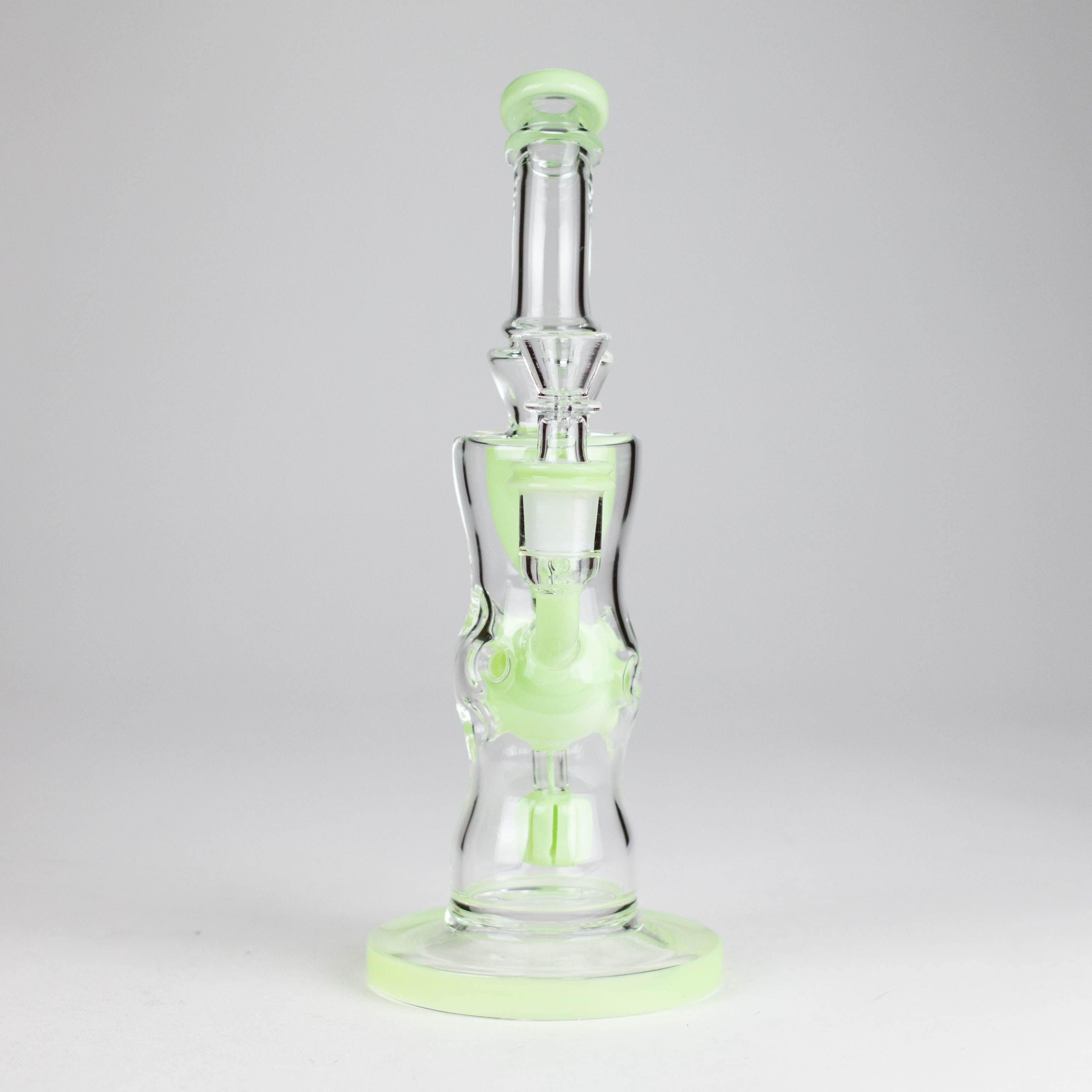 9" Fab Klein Recycler – Premium Glass Rig with Matrix Perc for Superior Filtration