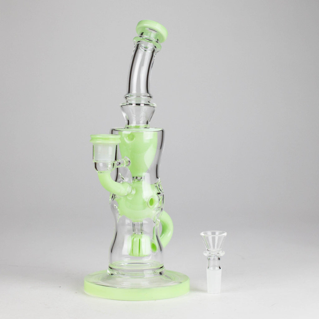 9" Fab Klein Recycler – Premium Glass Rig with Matrix Perc for Superior Filtration