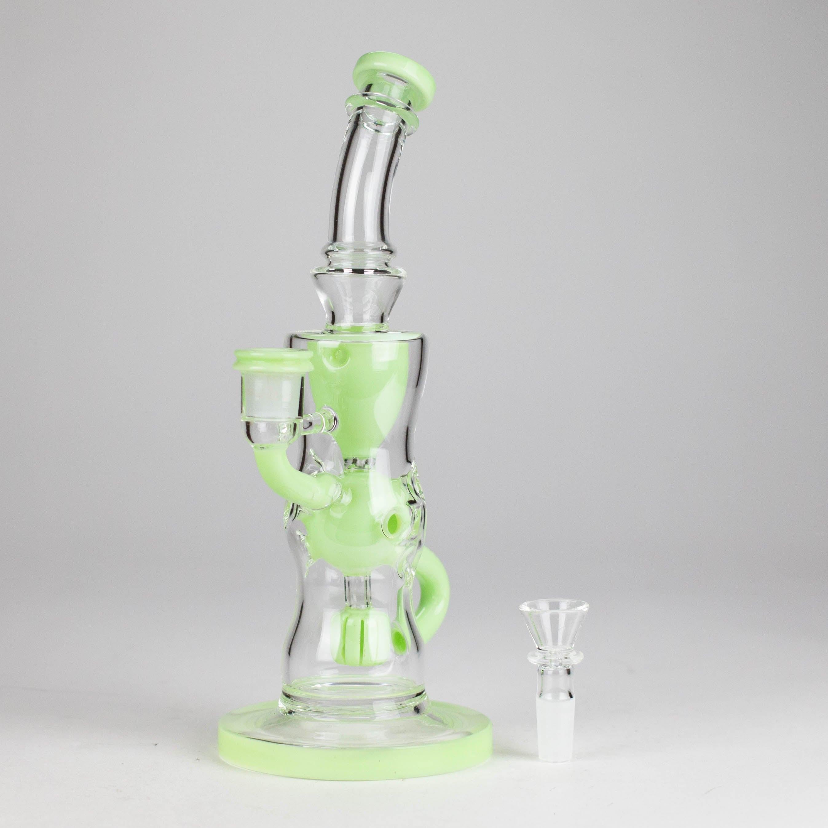 9" Fab Klein Recycler – Premium Glass Rig with Matrix Perc for Superior Filtration