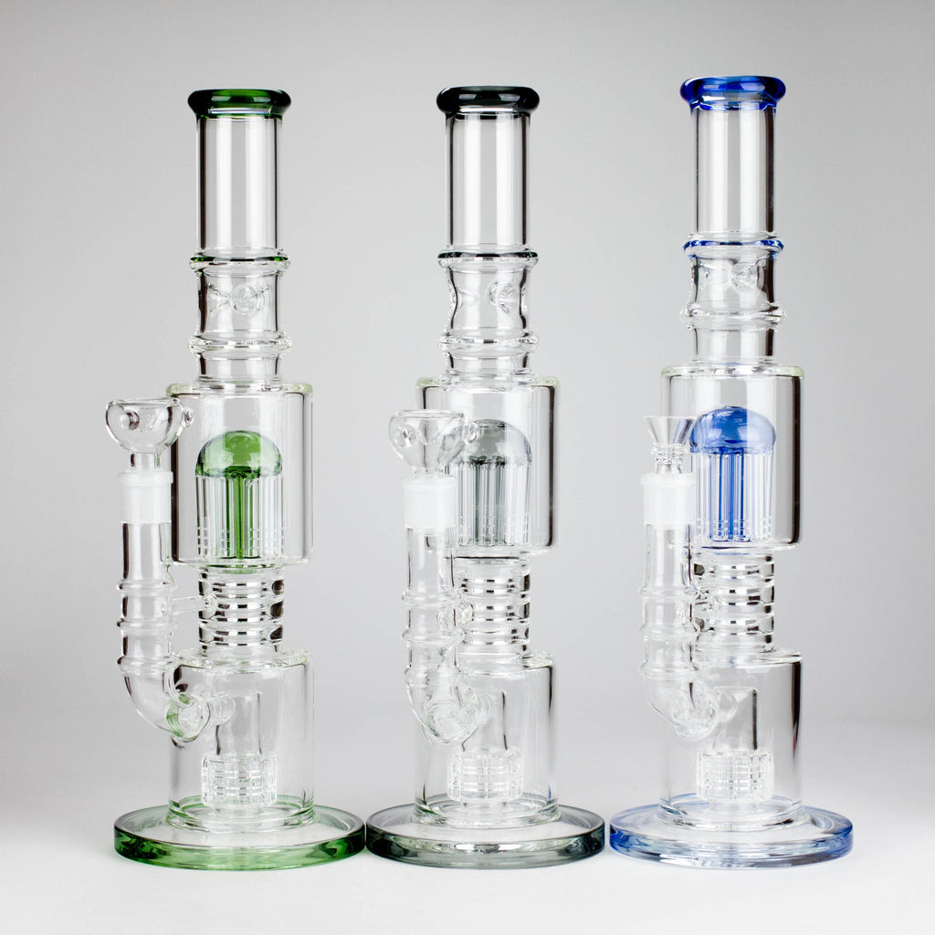 16" Glass Bong – 10-Arm Tree Perc with Matrix Perc for Maximum Filtration