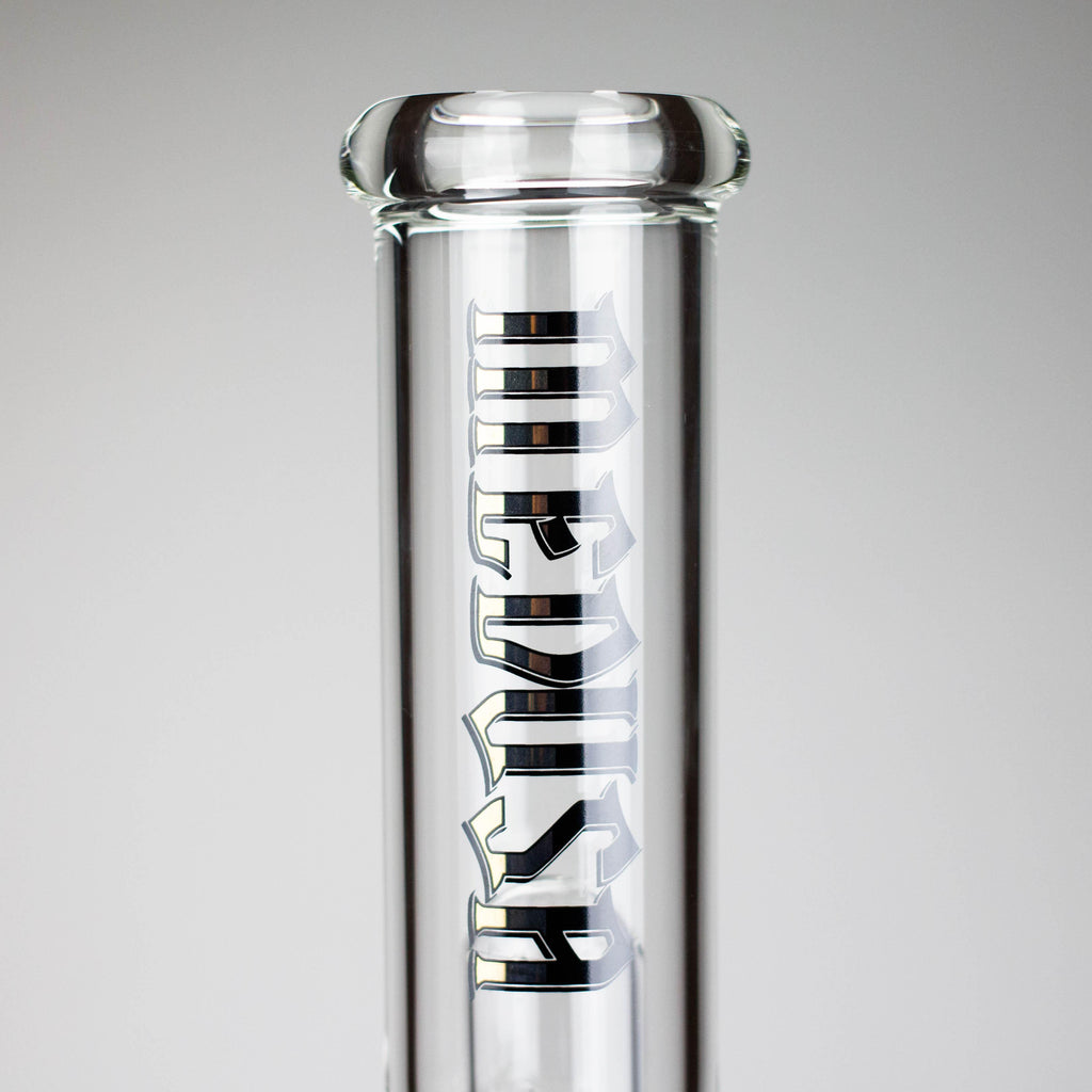 Medusa | 17" 7mm Double Tree Perc Glass Bong with Splash Guard