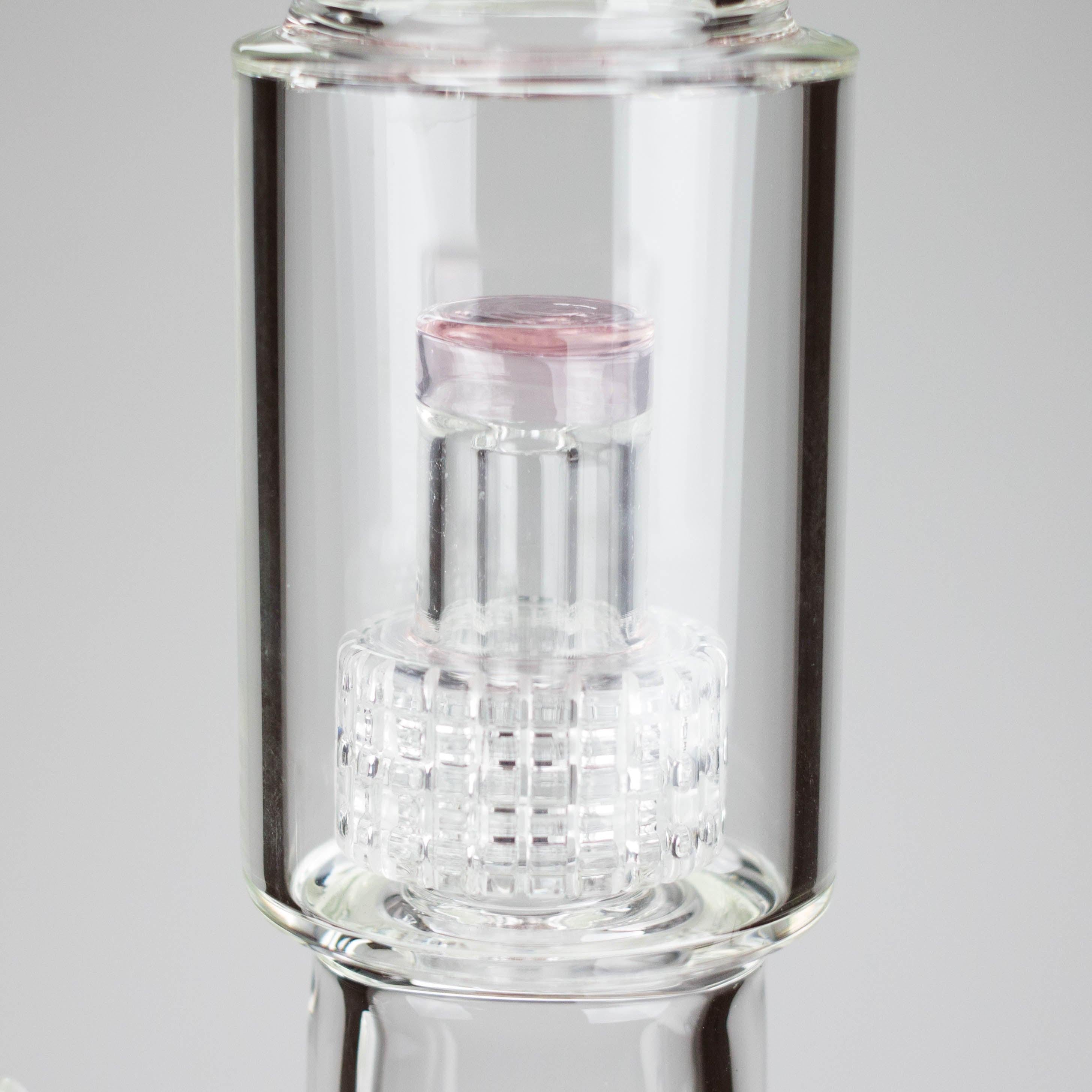 16" 7mm Colored Beaker Bong – Premium Thick Glass with Grid Perc
