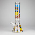 14" 7 mm Glass Bong With Cartoon Sponge Design [AQ0421-2]