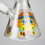 14" 7 mm Glass Bong With Cartoon Sponge Design [AQ0421-2]