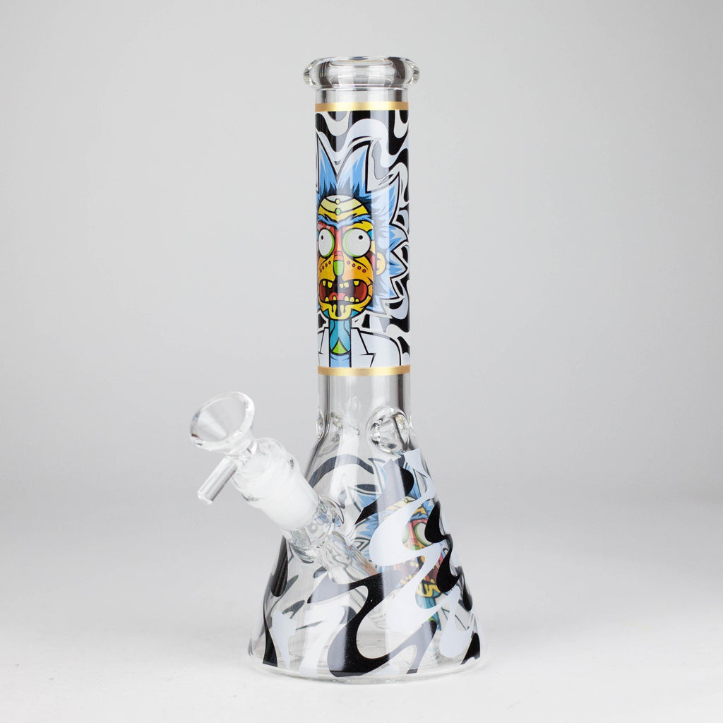 10" Glow-in-the-Dark Glass Beaker Bong [BH1351]