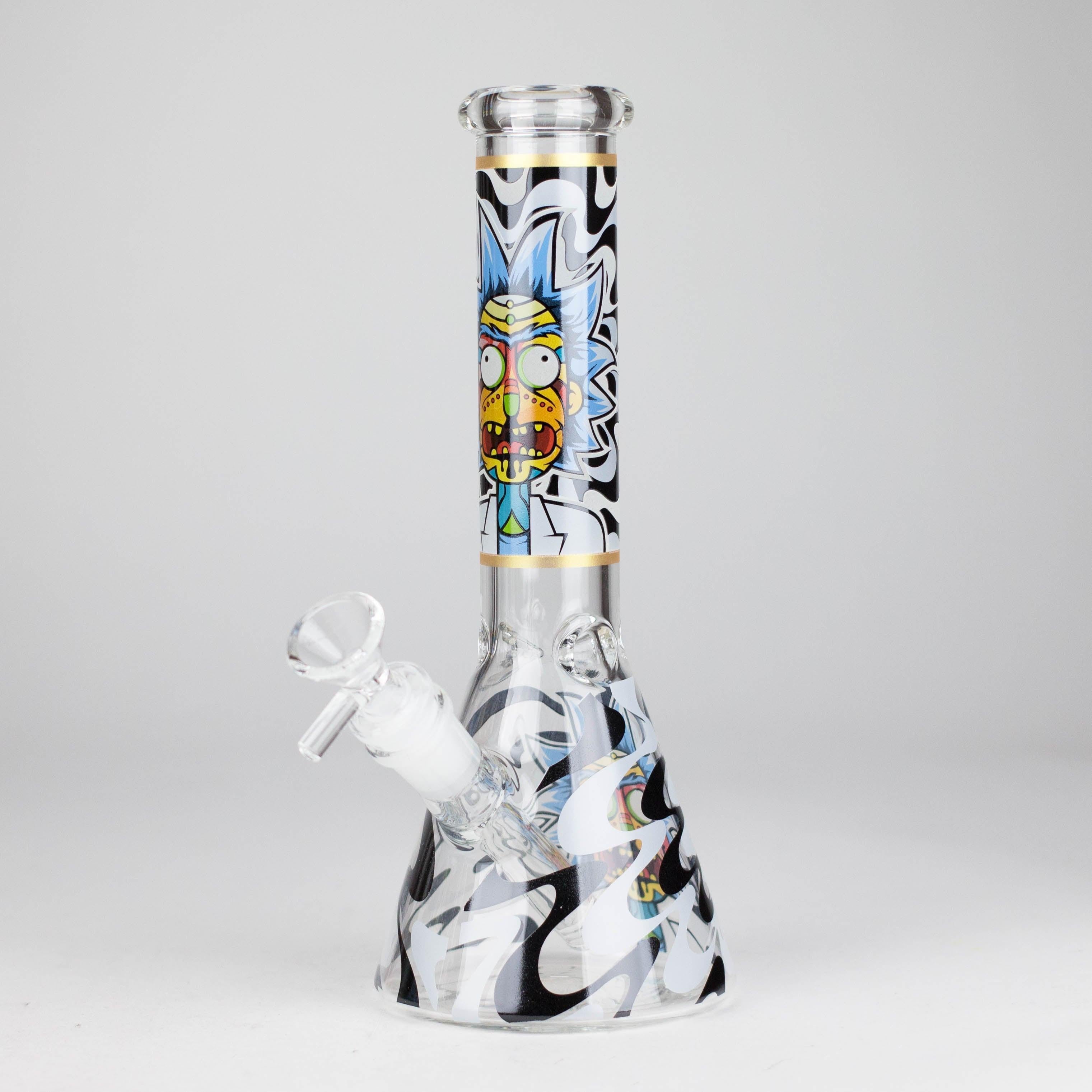 10" Glow-in-the-Dark Glass Beaker Bong [BH1351]