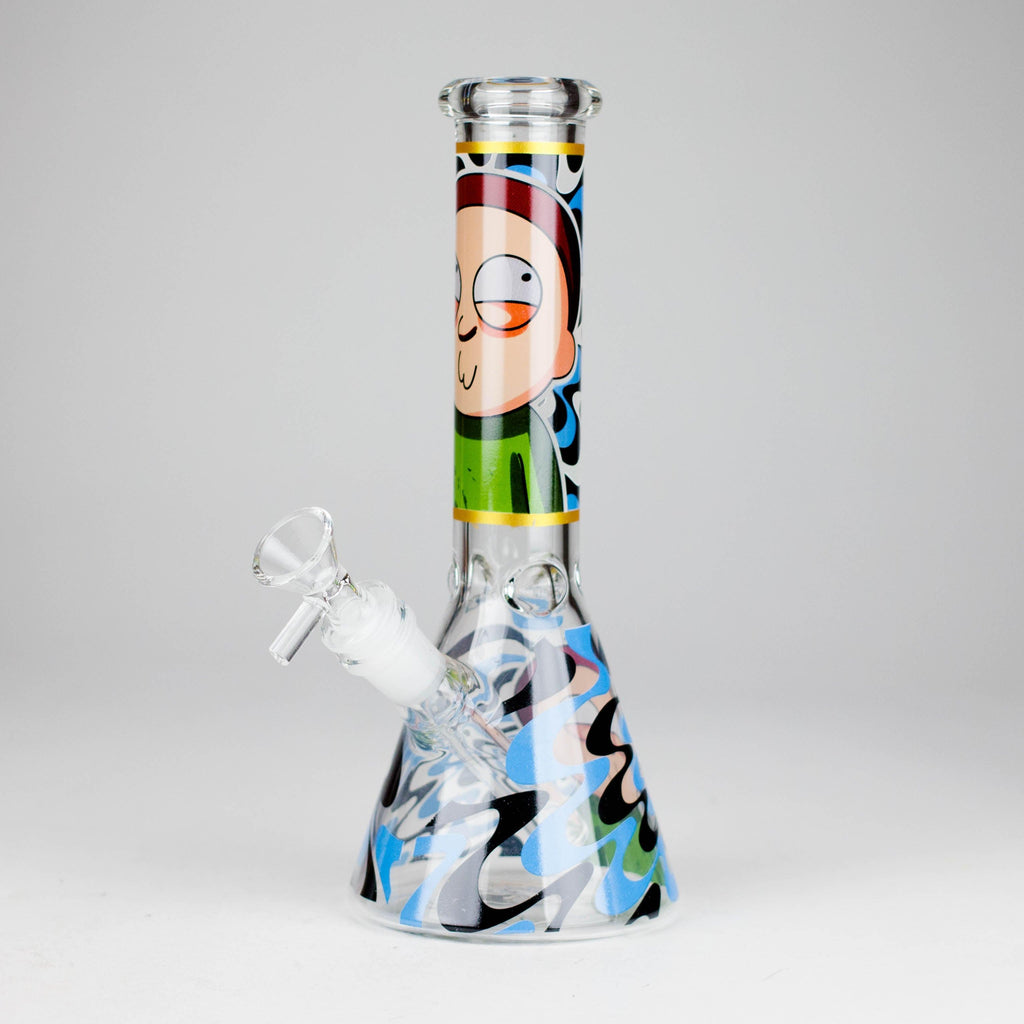 10" Glow-in-the-Dark Glass Beaker Bong [BH1351]