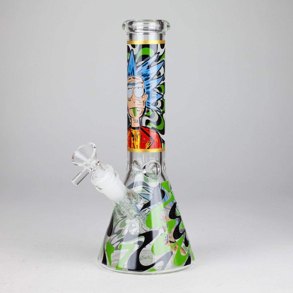 10" Glow-in-the-Dark Glass Beaker Bong [BH1351]