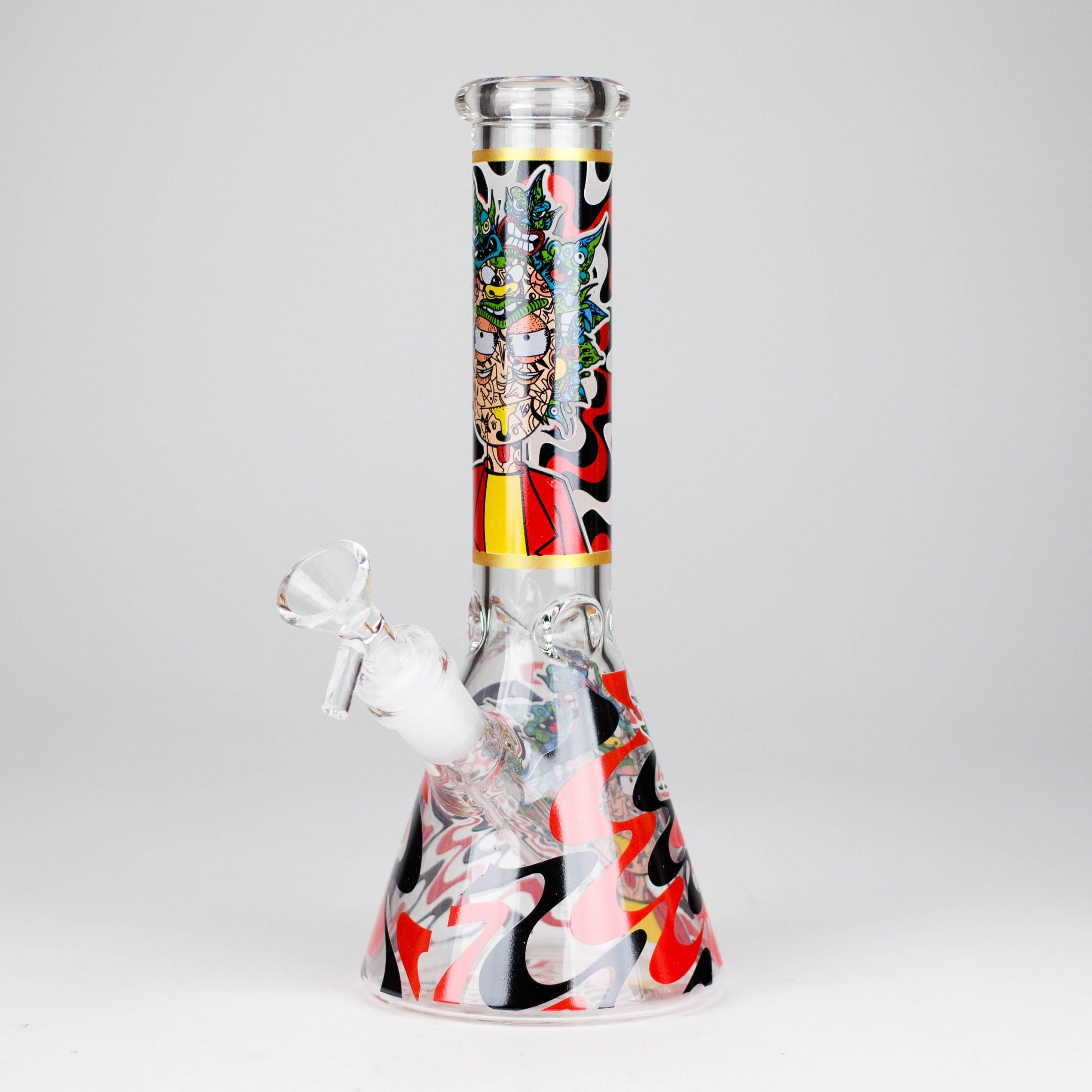 10" Glow-in-the-Dark Glass Beaker Bong [BH1351]