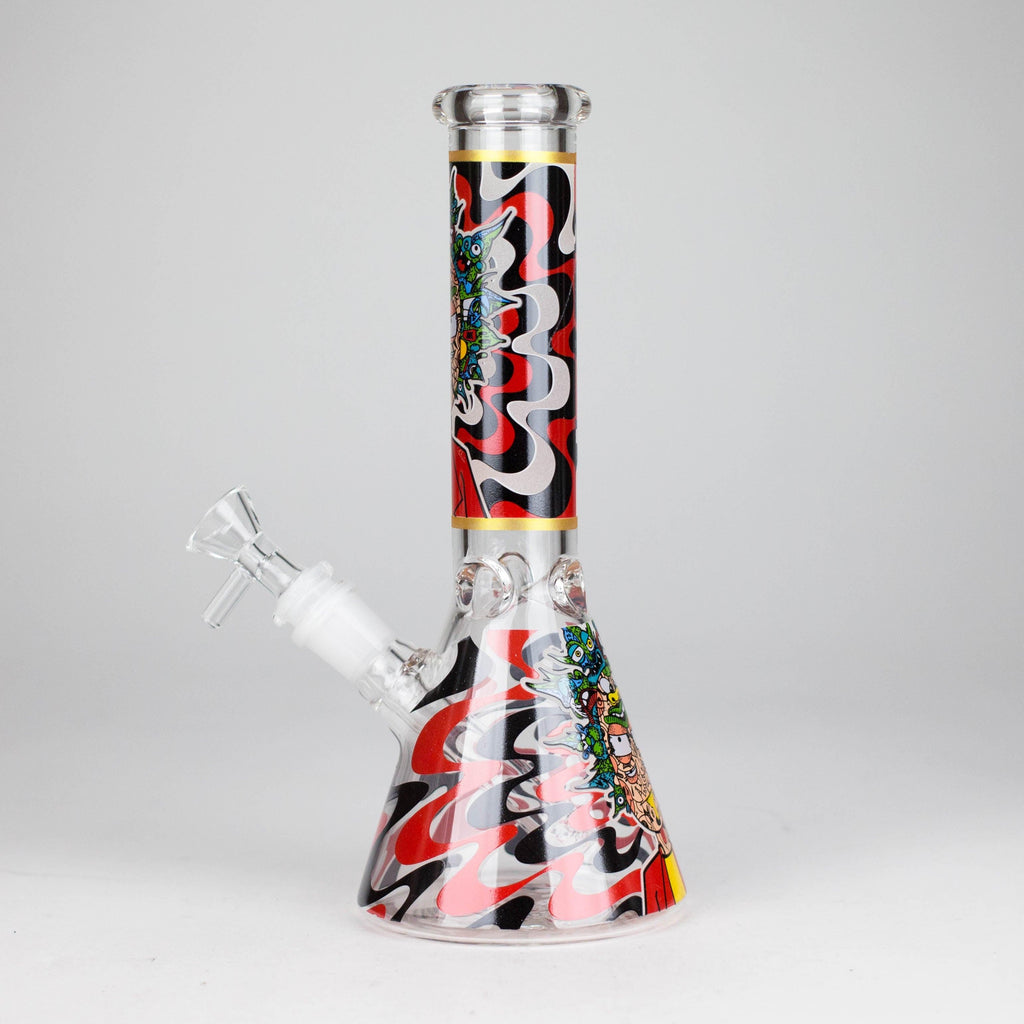 10" Glow-in-the-Dark Glass Beaker Bong [BH1351]