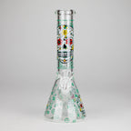 10" Sugar Skull  Design Glass Beaker Bong