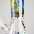 10" Glow-in-the-Dark Glass Bong with Cartoon Sponge Design
