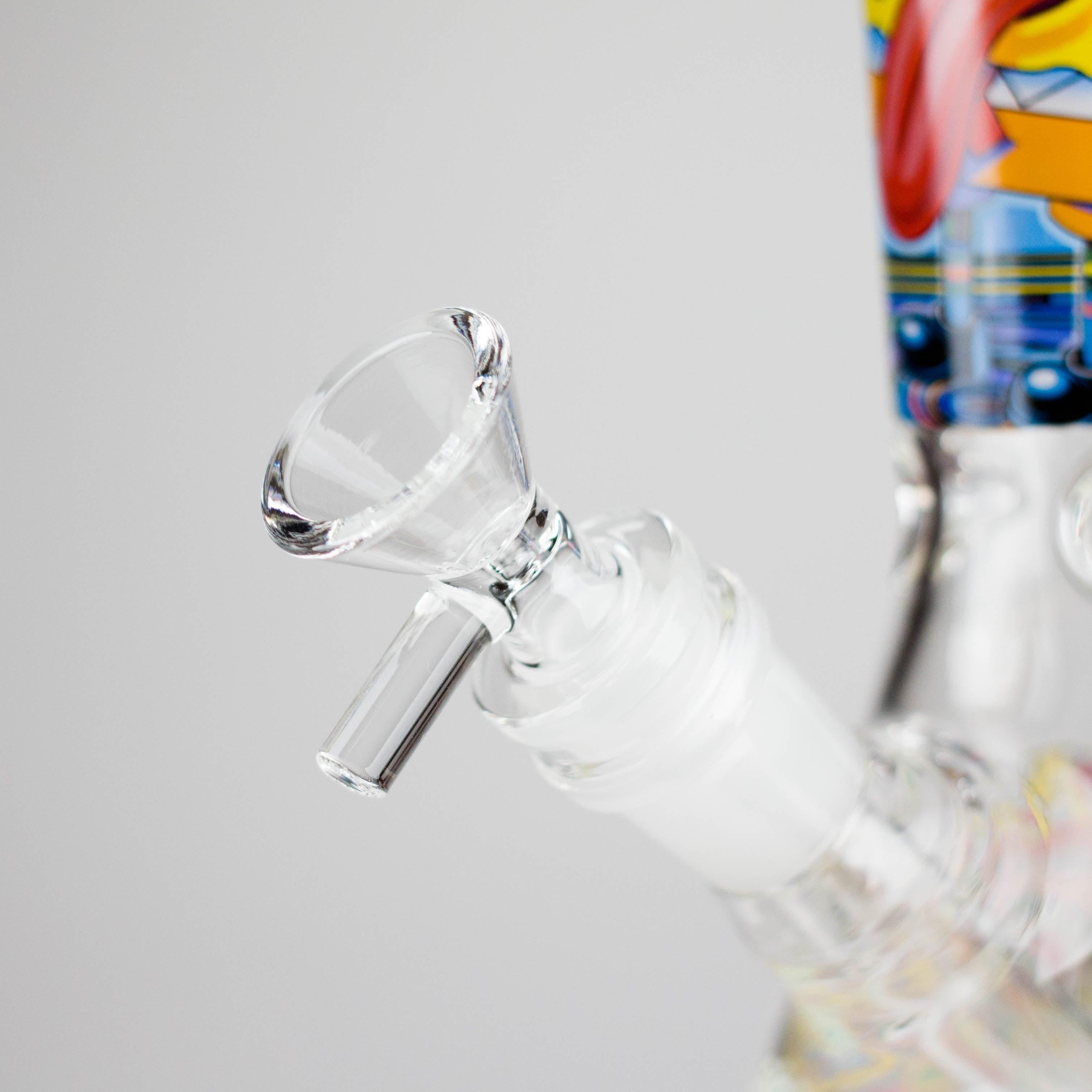 10" Glow-in-the-Dark Glass Bong with Cartoon Sponge Design