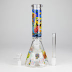 10" Glow-in-the-Dark Glass Bong with Cartoon Sponge Design