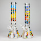14" 7 mm Glass Bong With Cartoon Sponge Design [AQ0421-2]