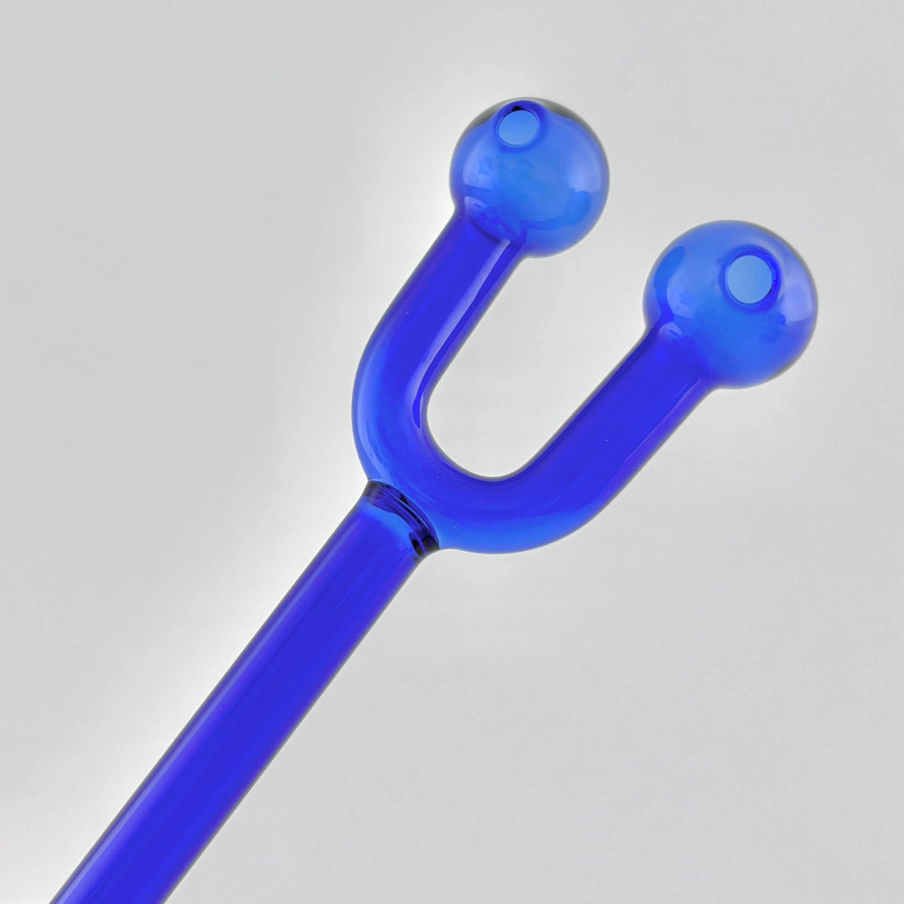6" Double Hole Oil Burner Pipe – Assorted Colors-2CT