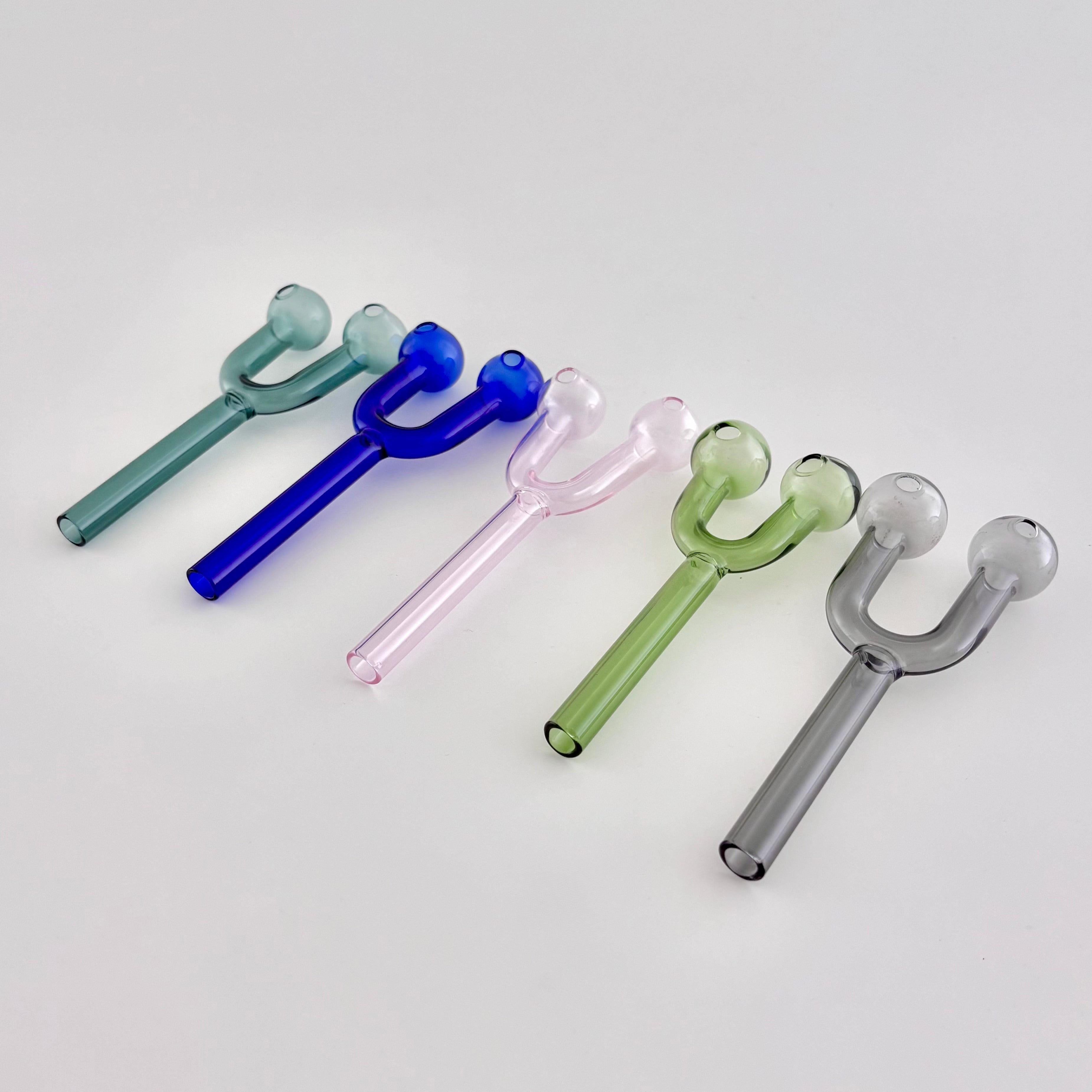 6" Double Hole Oil Burner Pipe – Assorted Colors-2CT Main image