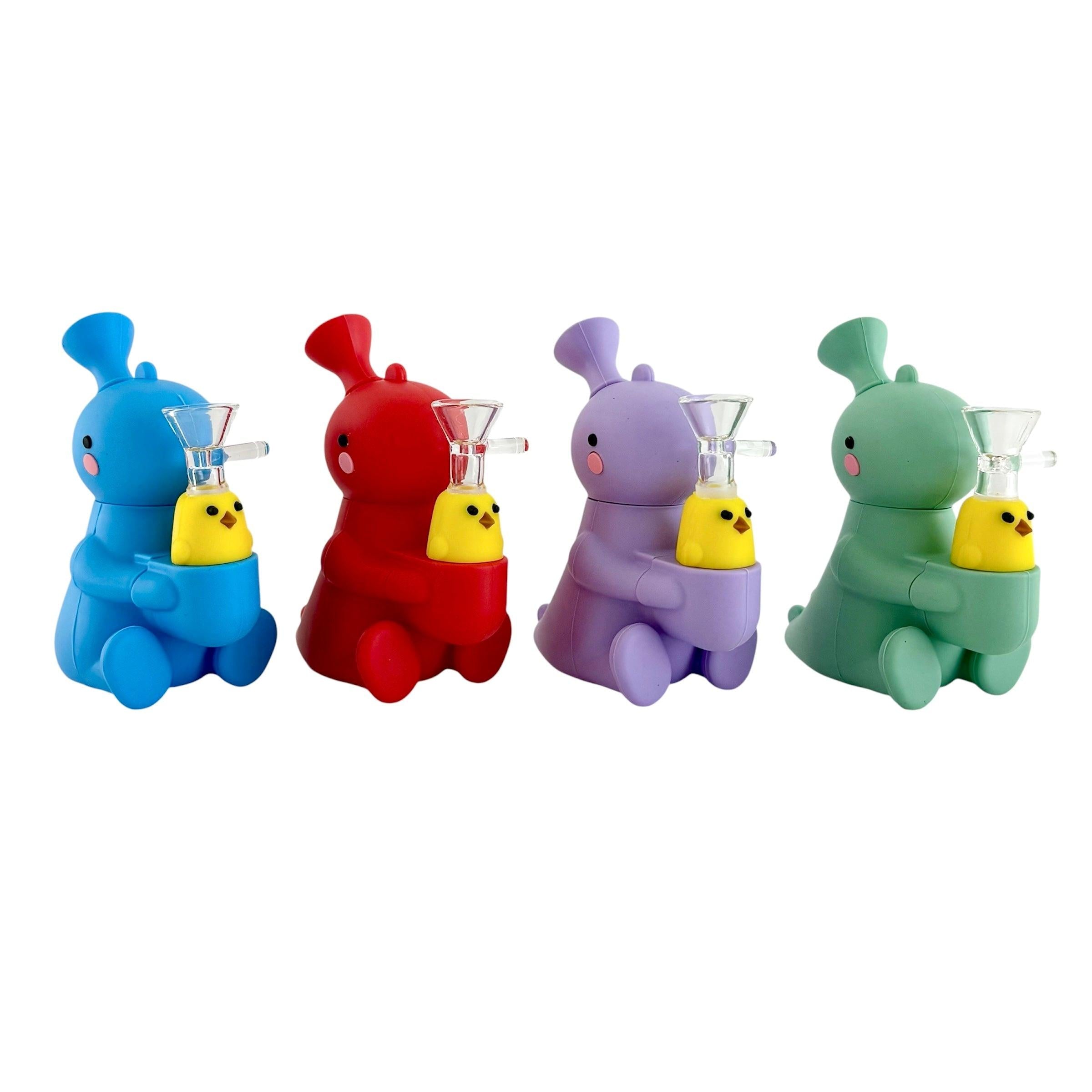 5" Silicone Dinosaur Water Pipe – Assorted Colors Main image