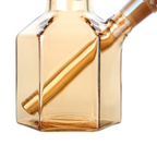 Fortune | 12" Hexagon Electroplated Barrel Base Glass Bong