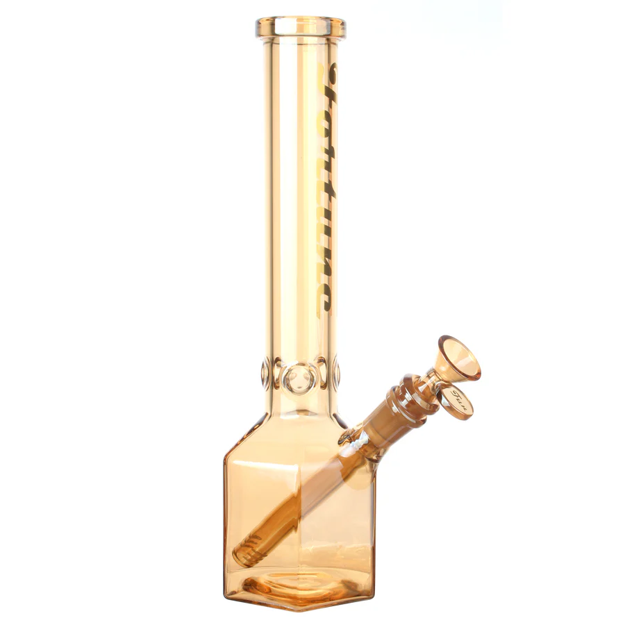 Fortune | 12" Hexagon Electroplated Barrel Base Glass Bong Main image
