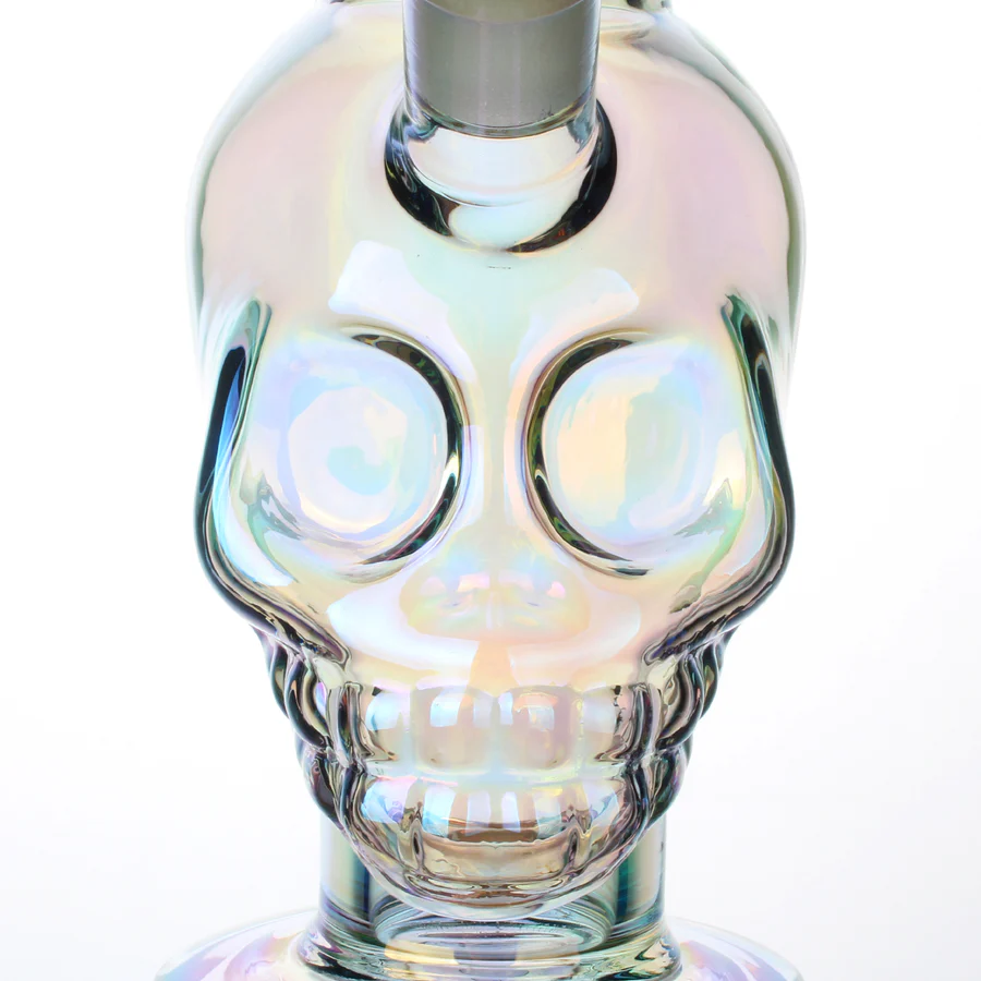 Fortune | 14" 7mm Electroplated Skull Glass Bong