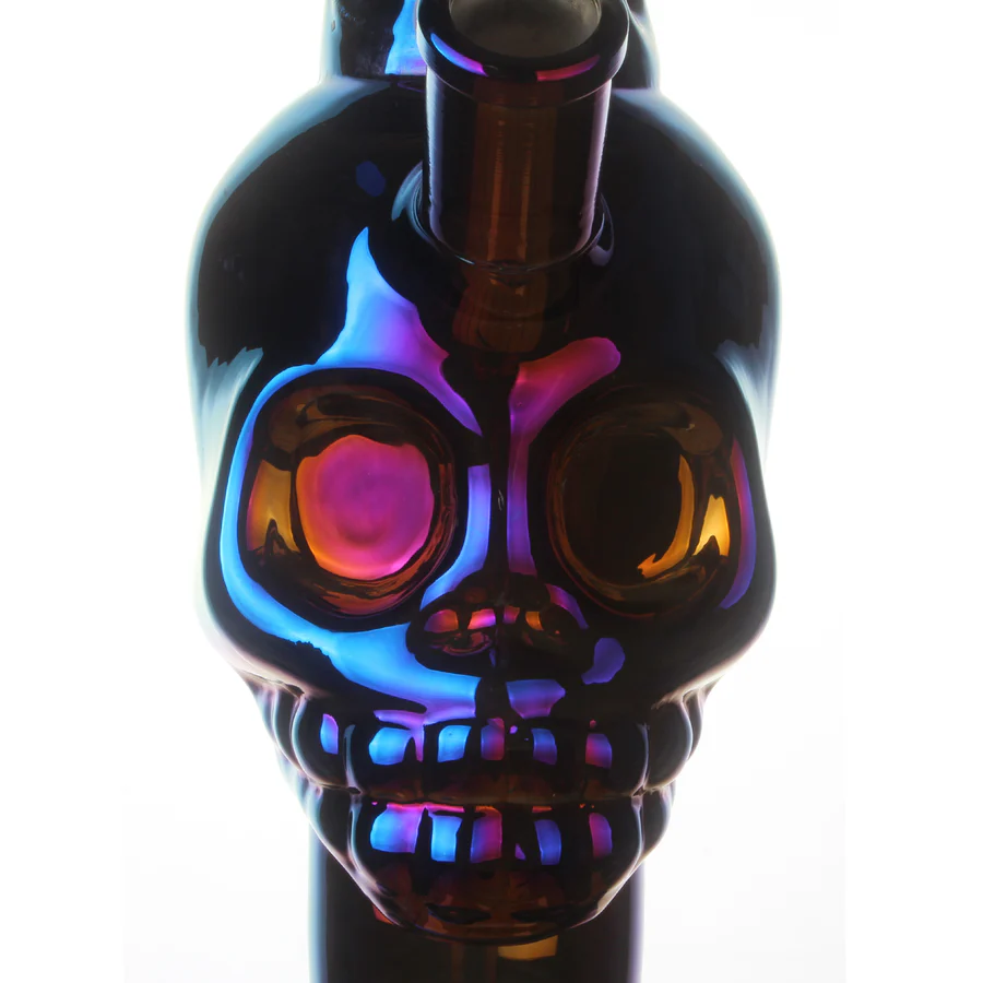 Fortune | 14" 7mm Electroplated Skull Glass Bong Secondary image