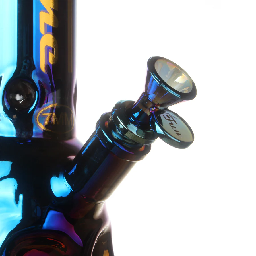 Fortune | 14" 7mm Electroplated Skull Glass Bong