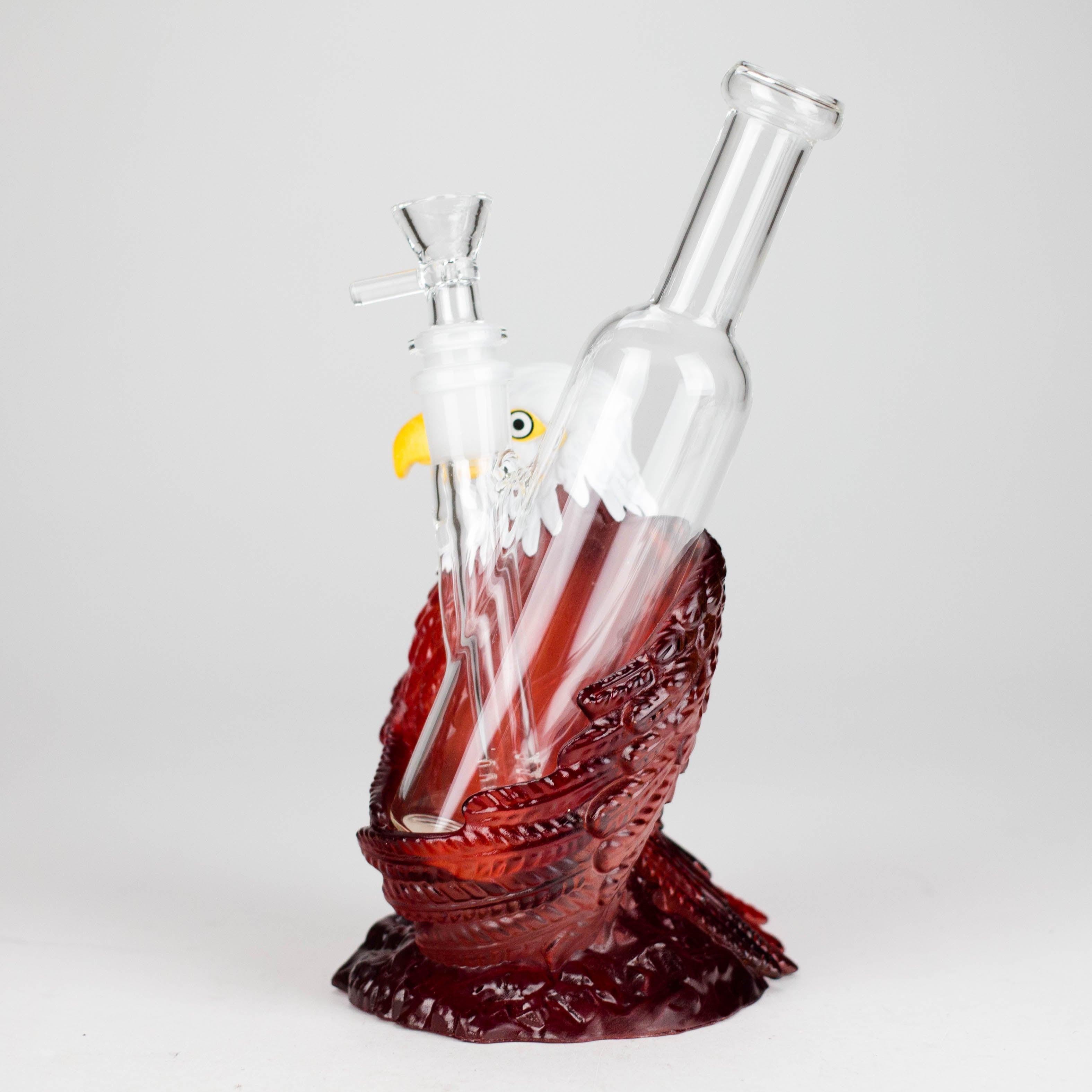 9" Eagle glass water bong