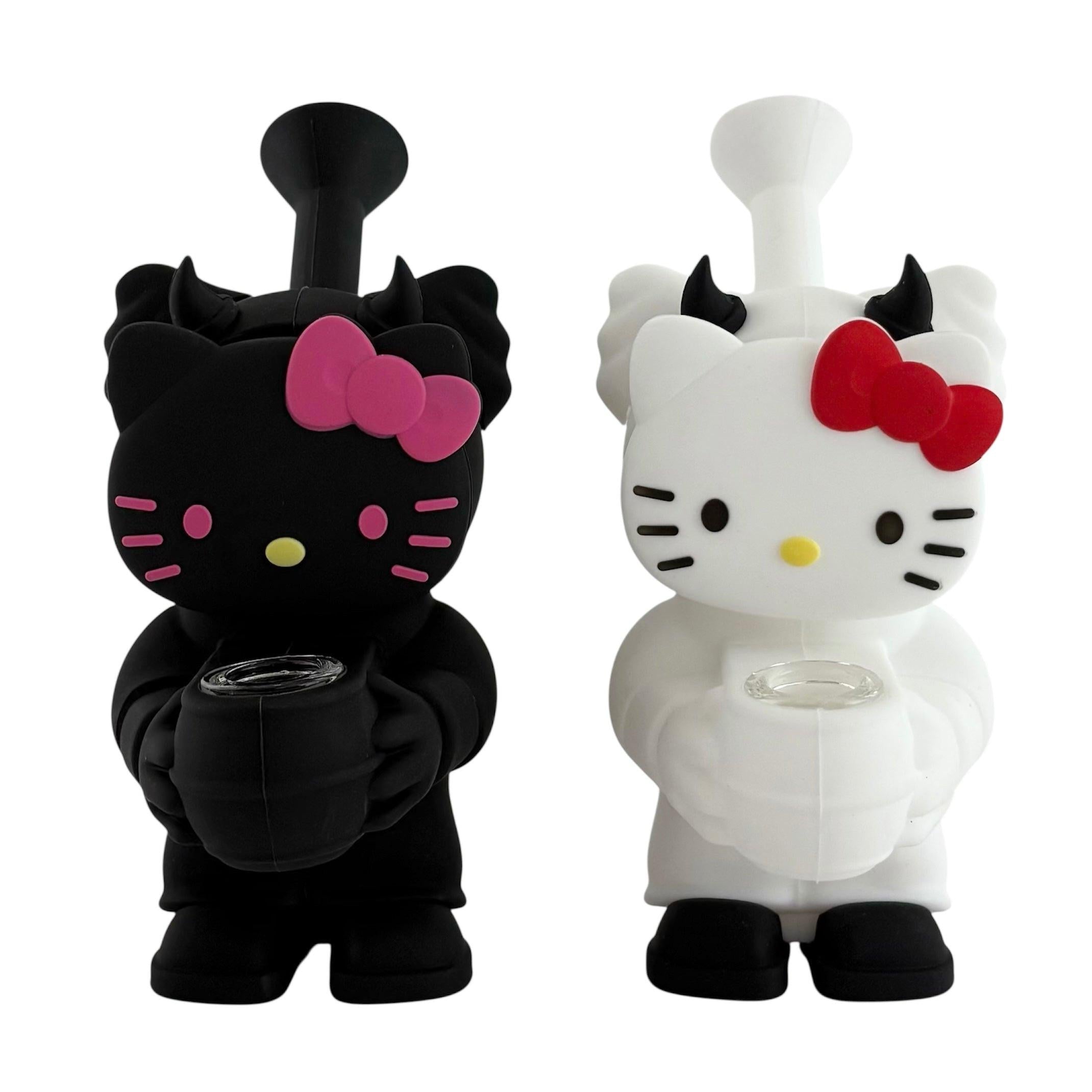 6" Silicone Kitty Water Pipe – Assorted Colors Main image