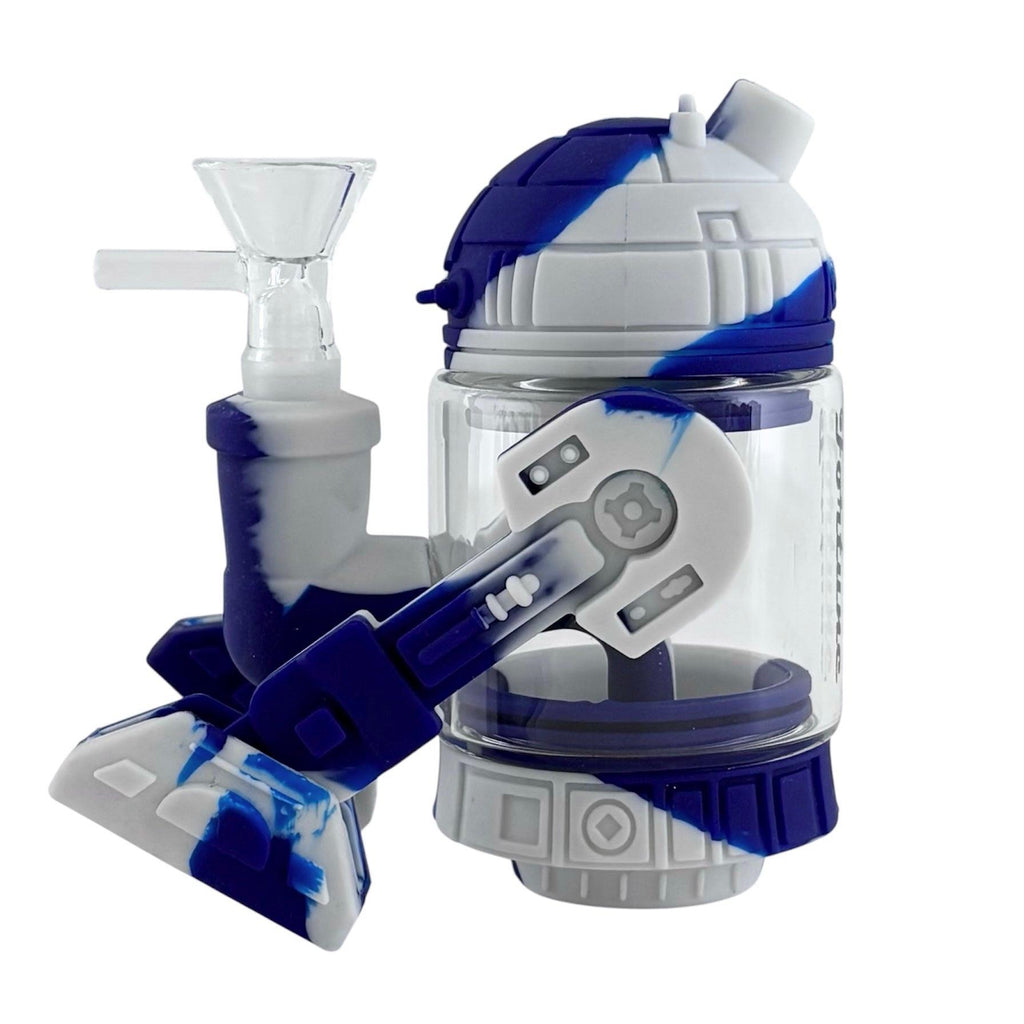 6.5" Silicone R2D2-Inspired Water Pipe