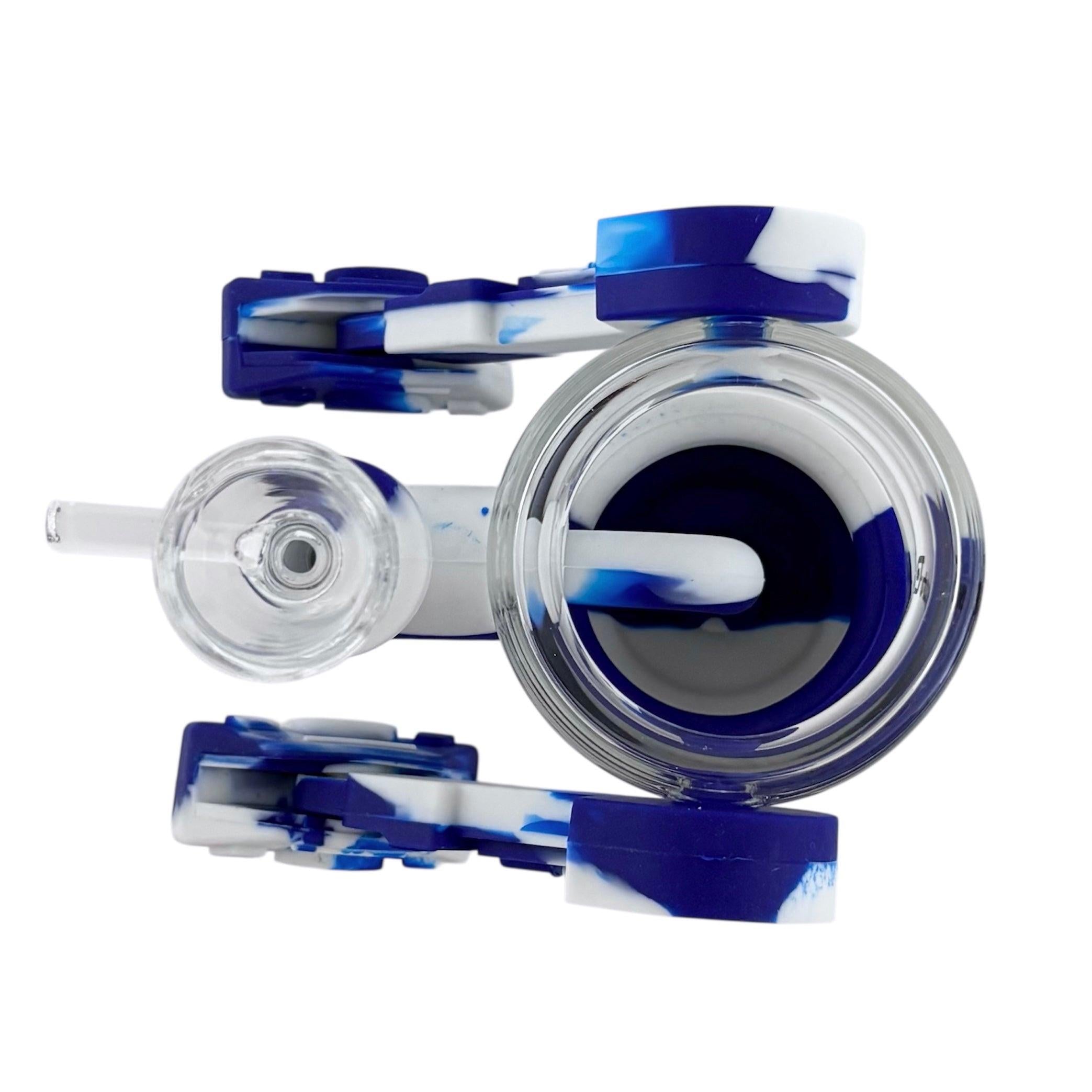 6.5" Silicone R2D2-Inspired Water Pipe