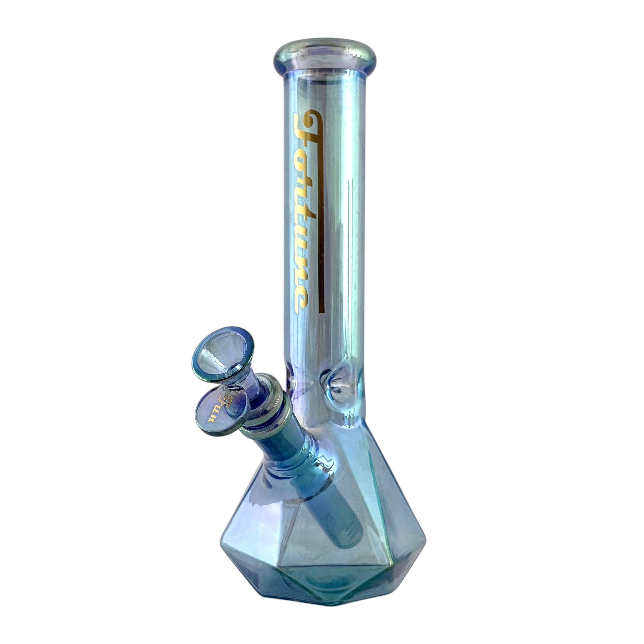 10" Geometric Hexagon Electroplated Glass Bong Secondary image