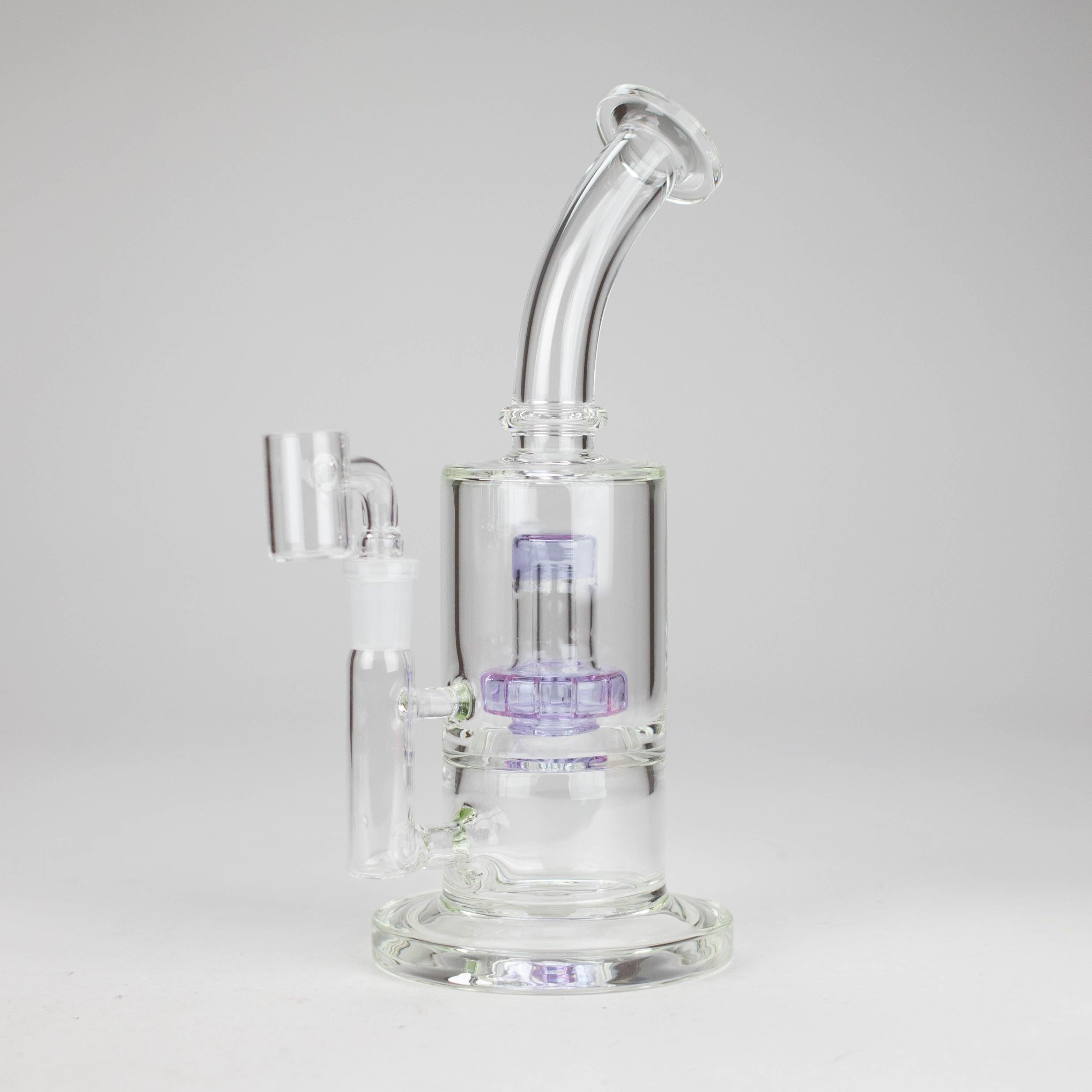 9" 2-in-1 Color accented Glass Dag Rig with Percolator