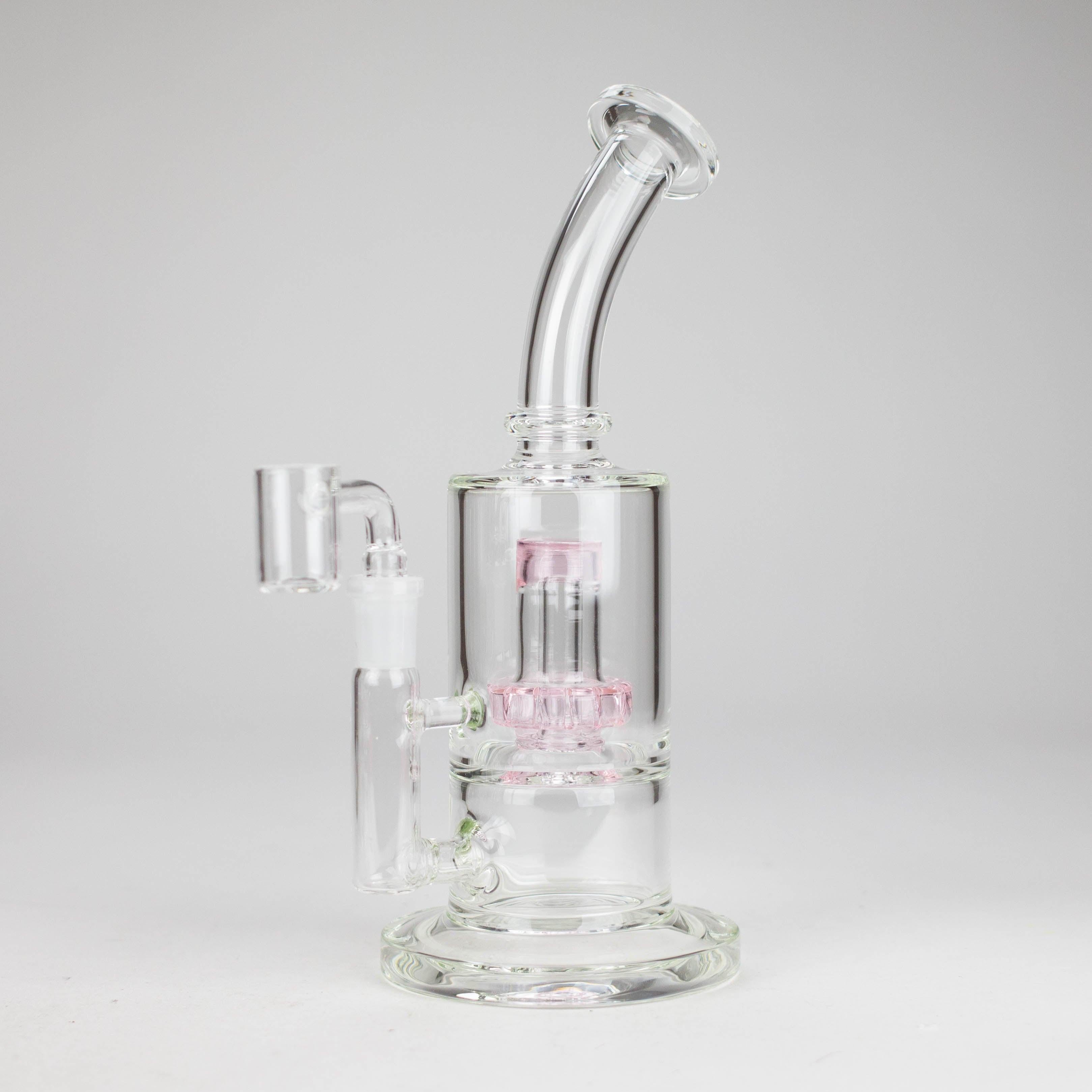 9" 2-in-1 Color accented Glass Dag Rig with Percolator