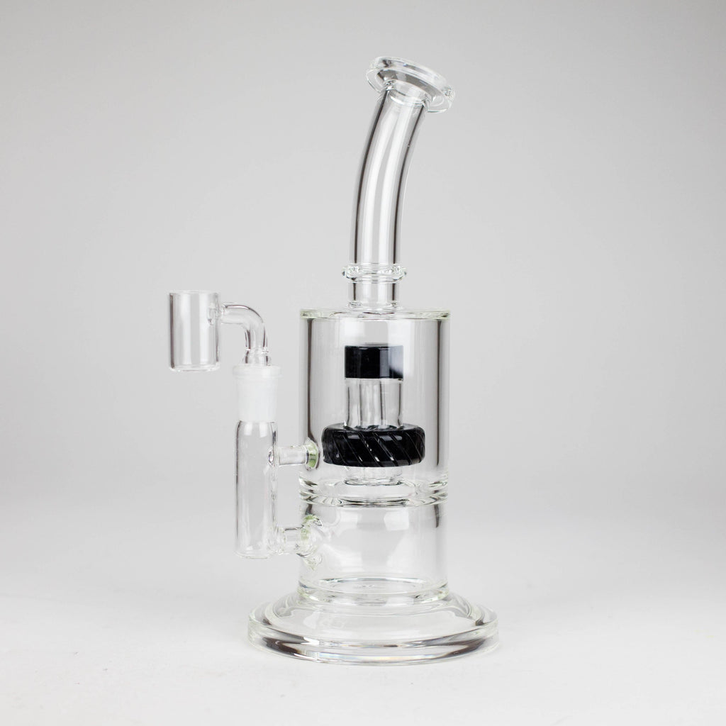 9" 2-in-1 Color accented Glass Dag Rig with Percolator