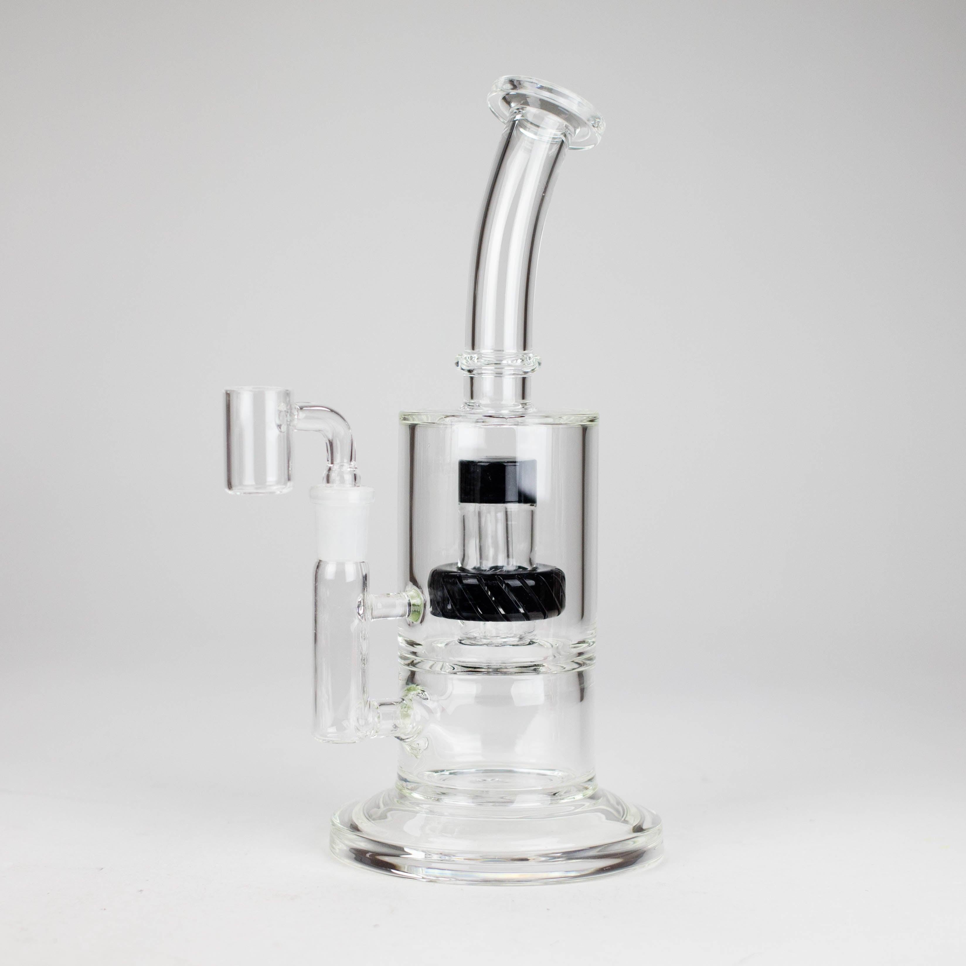 9" 2-in-1 Color accented Glass Dag Rig with Percolator