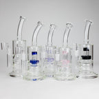9" 2-in-1 Color accented Glass Dag Rig with Percolator